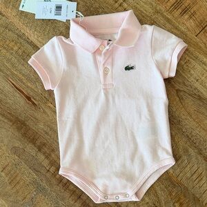 Lacoste Pink Infant Polo Bodysuit